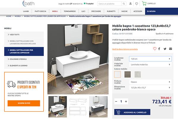 White wall-mounted bathroom unit