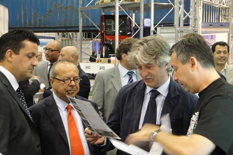 Il Presidente Renzo Tondo con Milvio Zaccariotto al nostro desk alla 'Fabbrica delle Idee'