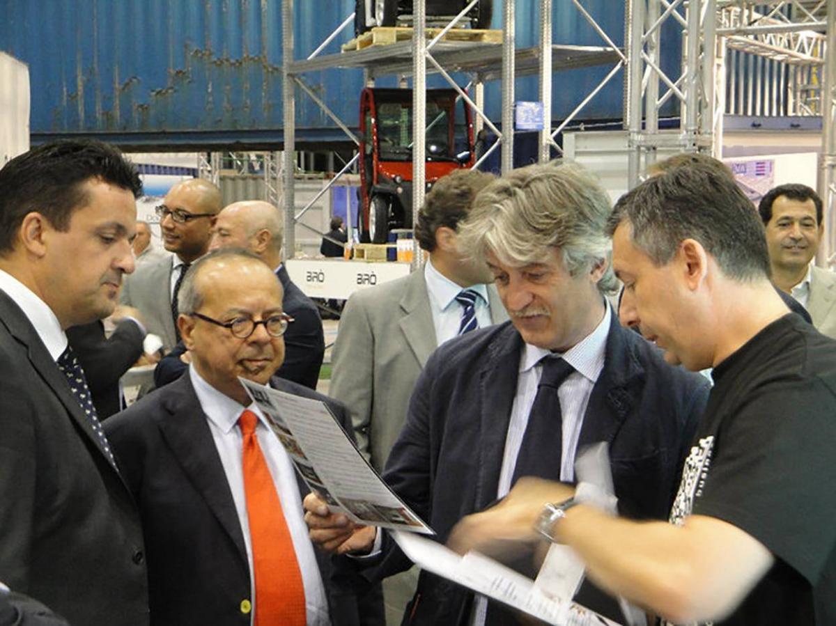 Il Presidente Renzo Tondo con Milvio Zaccariotto al nostro desk alla 'Fabbrica delle Idee'