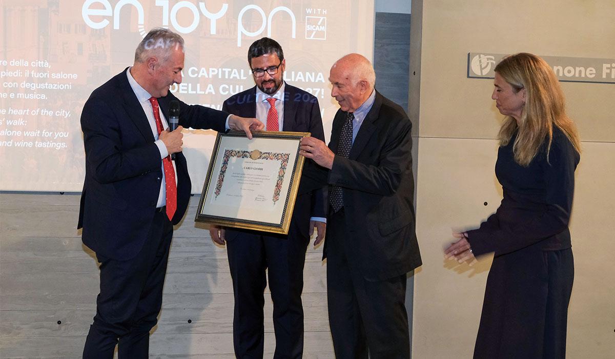SICAM 2025: special recognition for Carlo Giobbi during the opening press conference