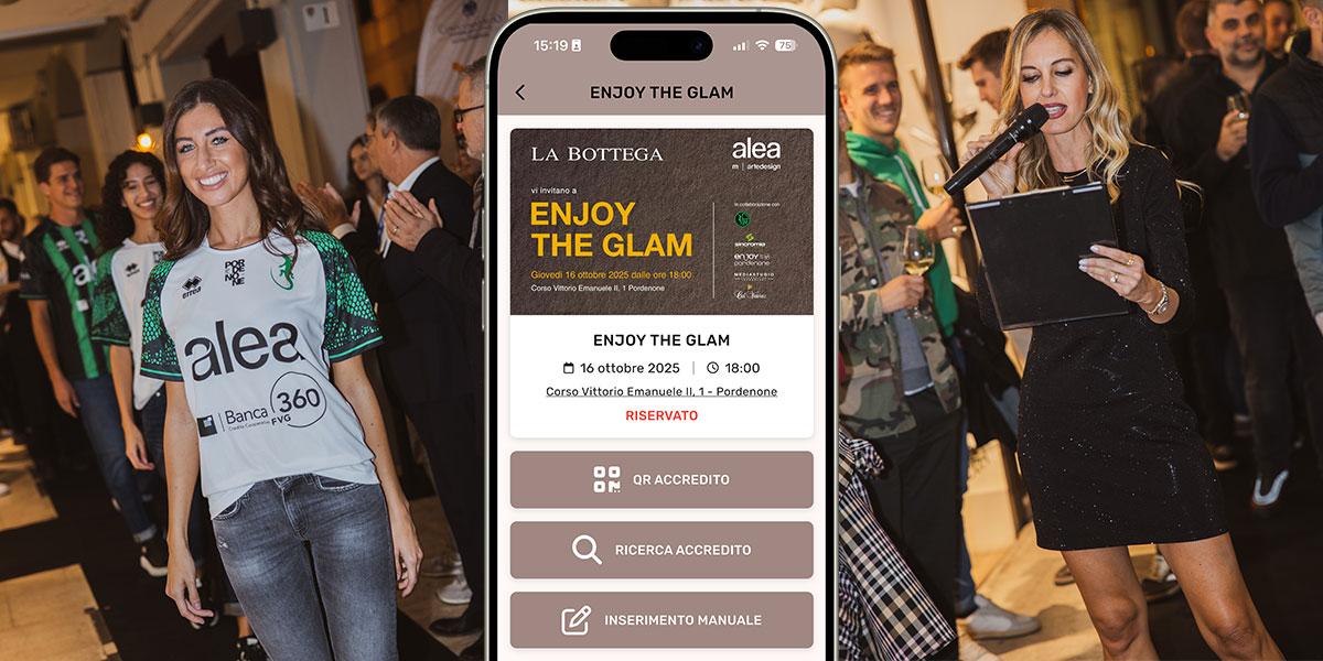 ENJOY The GLAM: l’evento glam del fuori SICAM tra design, moda, calcio, cultura in passerella nel centro storico di Pordenone