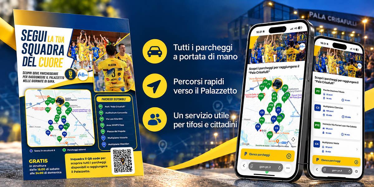 Parcheggi digitali per la Superlega: al PalaCrisafulli il QR Code guida i tifosi alla sosta